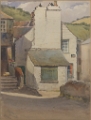 19280000c POLPERRO COTTAGES BLANCHE LONG (née Davys) Watercolour